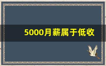 5000月薪属于低收入吗_普通人月薪一万的工作