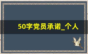 50字党员承诺_个人承诺内容30字