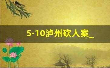 5·10泸州砍人案_宜宾长宁砍人