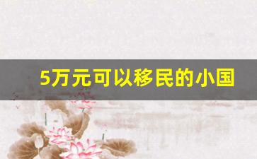 5万元可以移民的小国家