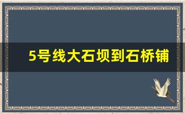 5号线大石坝到石桥铺