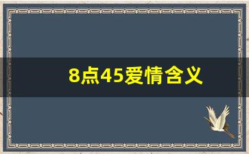 8点45爱情含义