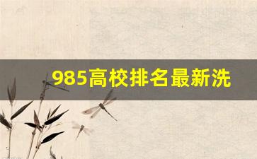 985高校排名最新洗牌热_全国985高校名单