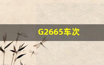 G2665车次