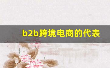 b2b跨境电商的代表企业有