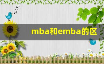 mba和emba的区别在哪哪个好_清华emba