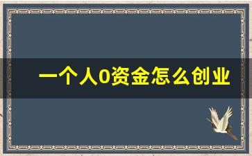 一个人0资金怎么创业