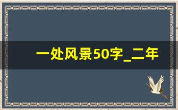 一处风景50字_二年级写美景的小片段