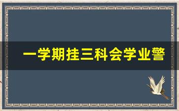 一学期挂三科会学业警告吗_几门课程不及格会学业警告