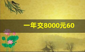 一年交8000元60岁领多少_城乡居民养老保险的领取金额