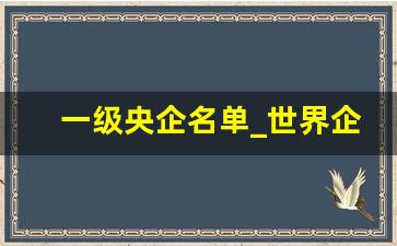 一级央企名单_世界企业排名500强