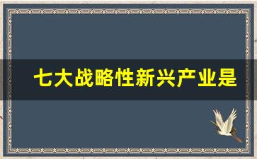 七大战略性新兴产业是什么