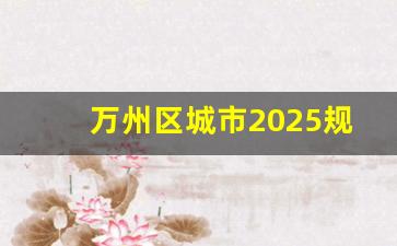 万州区城市2025规划_明年万州十大拆迁地段