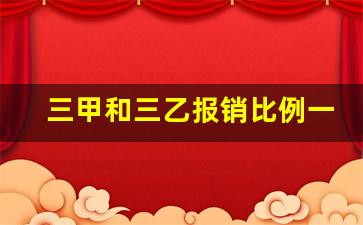 三甲和三乙报销比例一样么