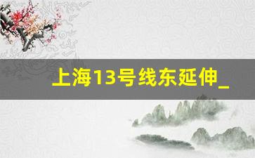 上海13号线东延伸_上海16号线东延伸