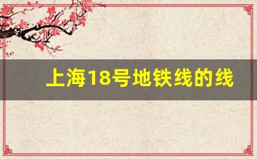 上海18号地铁线的线路图_上地铁18号线线路图片