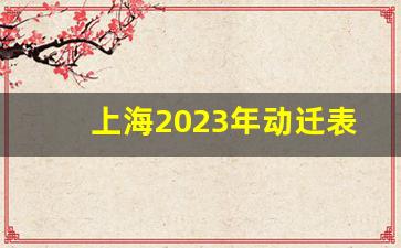 上海2023年动迁表_金山区漕泾拆迁政策平移