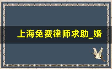 上海免费律师求助_婚姻法律顾问免费咨询