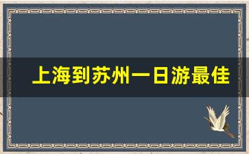 上海到苏州一日游最佳路线_上海11号线到苏州旅游多少钱