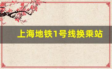 上海地铁1号线换乘站_上海1号线汉中路哪个口