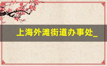 上海外滩街道办事处_上海市虹口区北外滩街道办事处