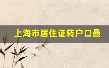 上海市居住证转户口最新政策_外地人上海落户条件2023