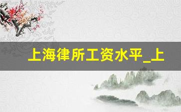 上海律所工资水平_上海律师收入一般多少