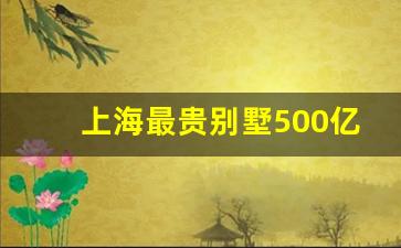 上海最贵别墅500亿_上海最贵房价100万一平