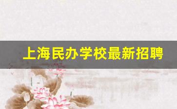 上海民办学校最新招聘_民办学校招聘信息网