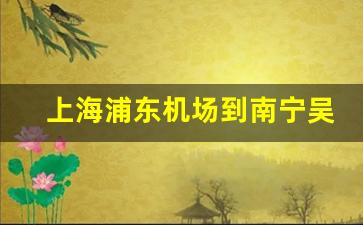 上海浦东机场到南宁吴圩机场_南宁吴圩机场停车场收费标准