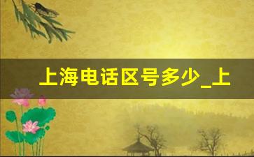 上海电话区号多少_上海市区号查询