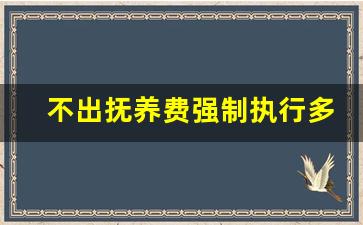 不出抚养费强制执行多少钱