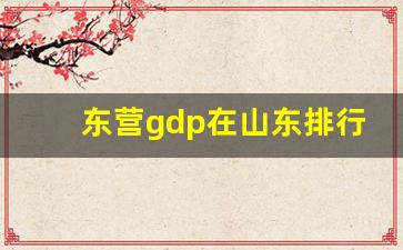 东营gdp在山东排行