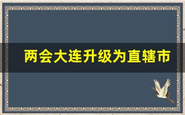 两会大连升级为直辖市