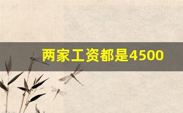 两家工资都是4500需要缴税吗_打两份工的个税会被发现