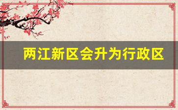 两江新区会升为行政区吗_今年撤销蔡家两江新区