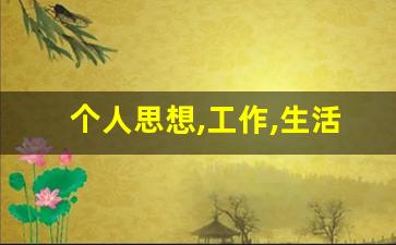 个人思想,工作,生活情况汇报_思想品德素质评价内容