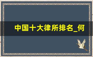 中国十大律所排名_何运晨在哪家律所