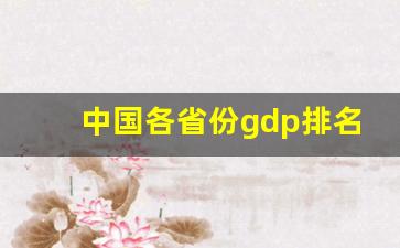 中国各省份gdp排名表_中国各省份人均gdp排名表