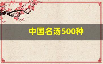 中国名汤500种