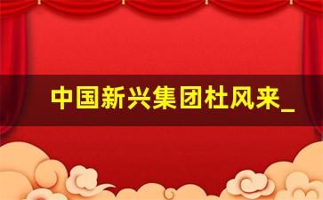 中国新兴集团杜风来_中国新兴建筑是央企吗