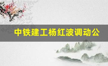 中铁建工杨红波调动公示_中铁建工属于中铁几局