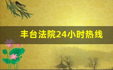 丰台法院24小时热线_法院24小时免费咨询电话