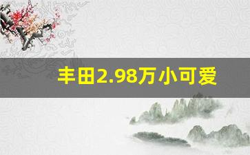 丰田2.98万小可爱_丰田1.0微型车