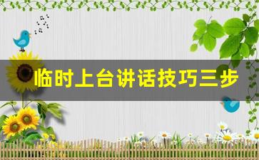 临时上台讲话技巧三步_上台演讲不紧张的诀窍