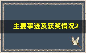 主要事迹及获奖情况200字