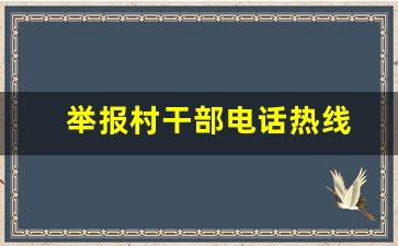 举报村干部电话热线