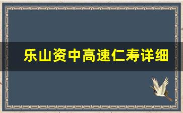 乐山资中高速仁寿详细路线图