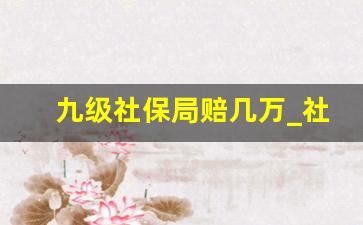 九级社保局赔几万_社保局一次性伤残金不给咋办