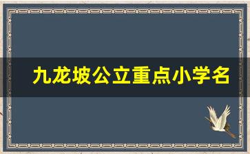 九龙坡公立重点小学名单